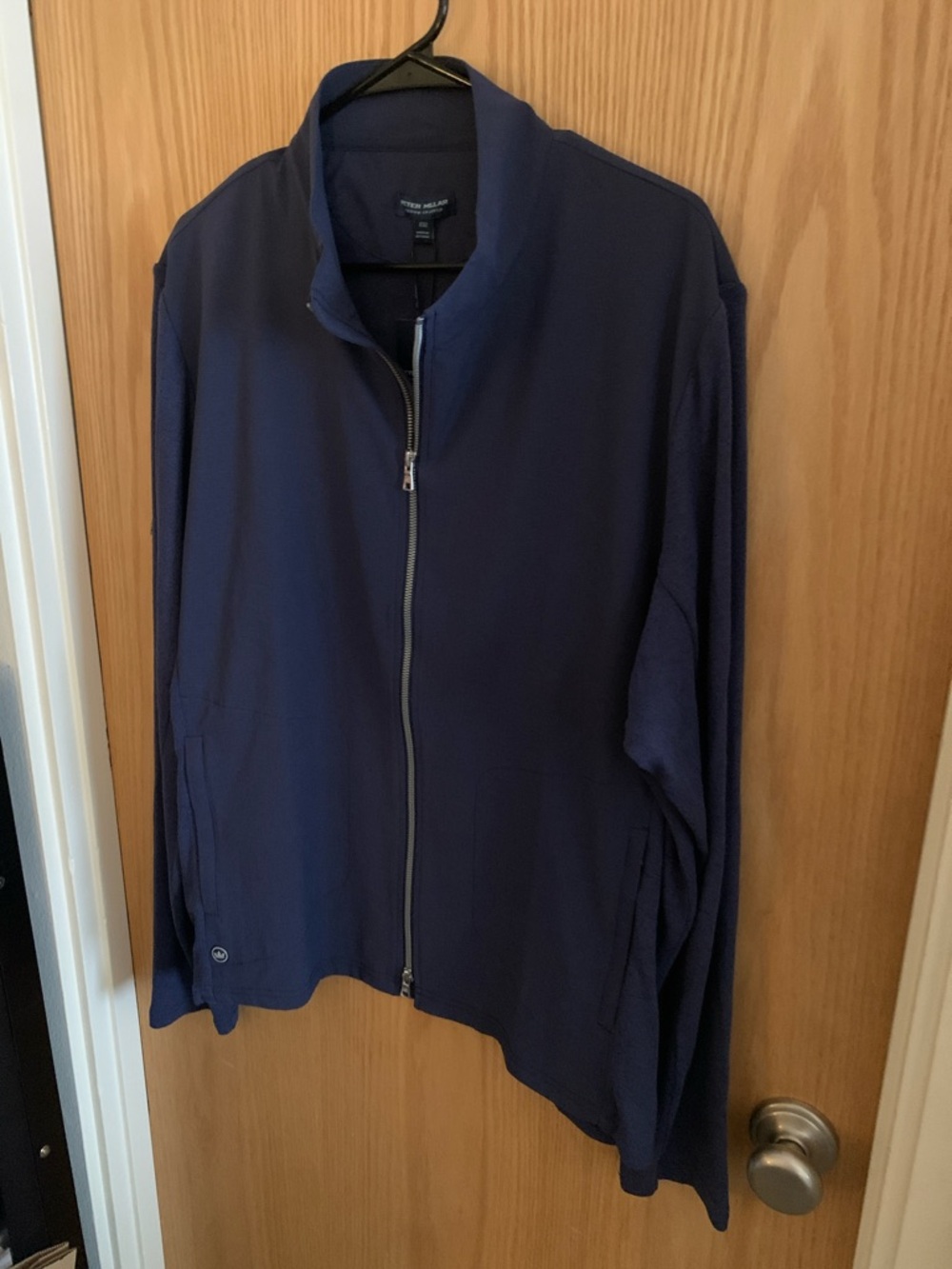Peter Millar NWT Men’s Sz XXL Navy Zip-Up Jersey Jacket